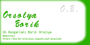 orsolya borik business card